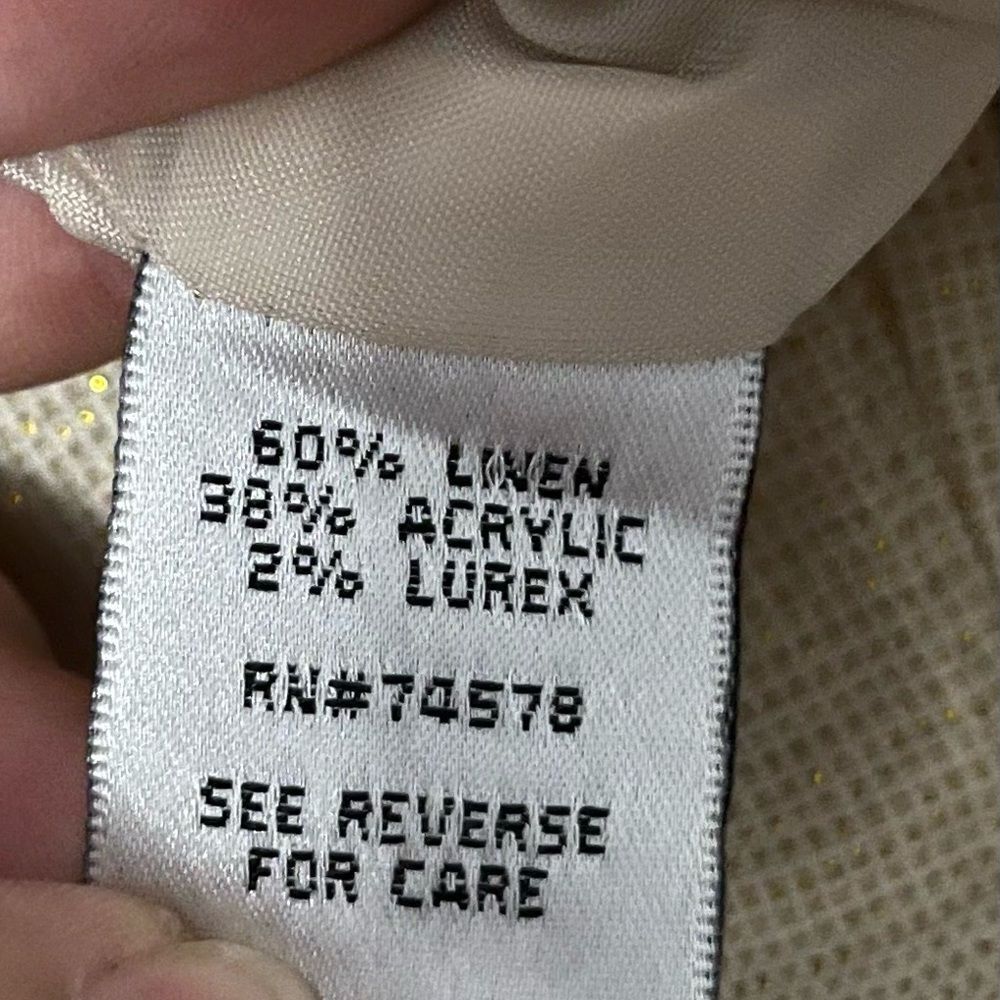 🟢Cache Solid Vanilla Cream Metallic Gold Shorts … - image 5